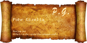 Pohr Gizella névjegykártya